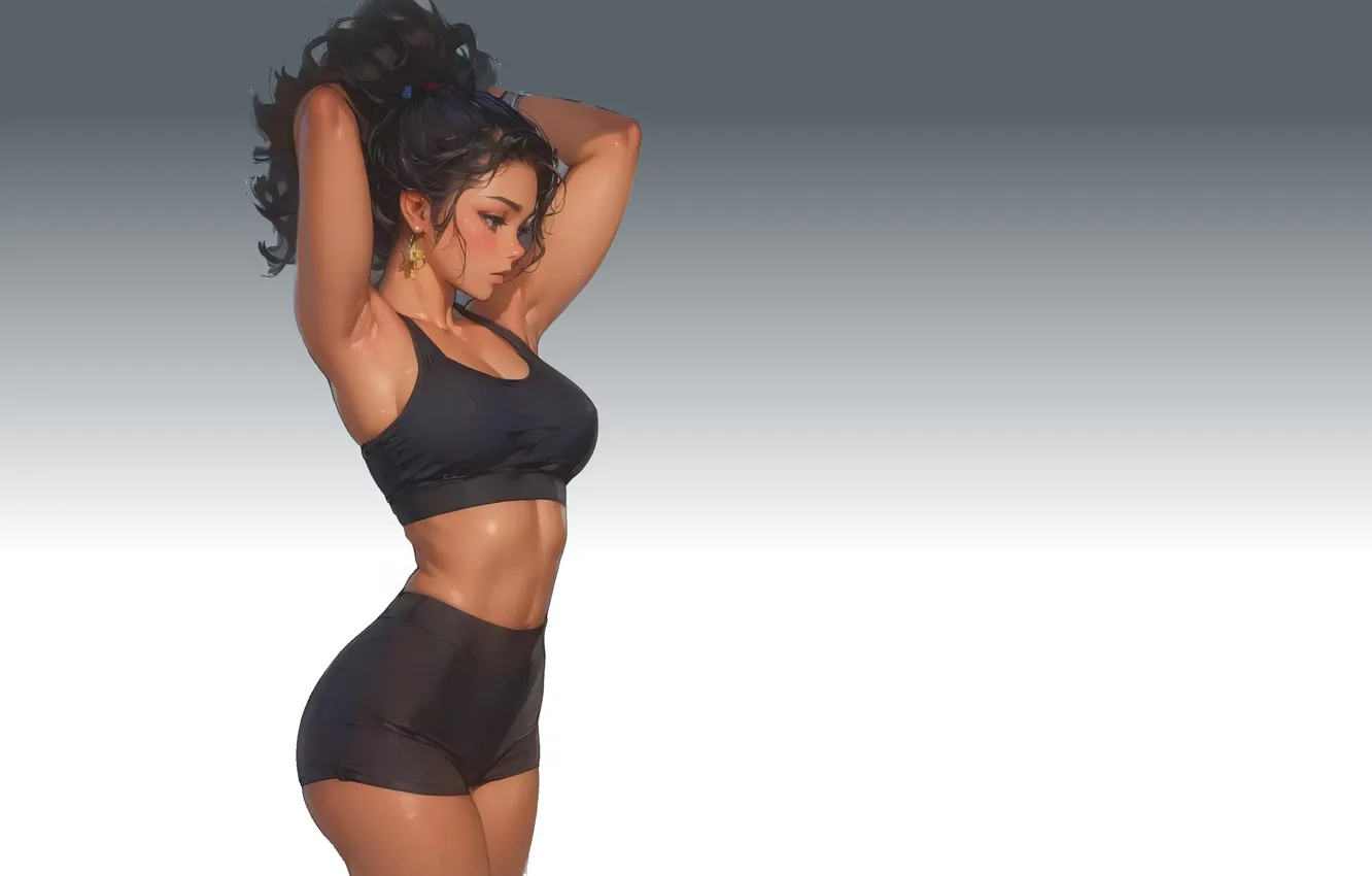 Photo wallpaper girl, hot, sexy, ass, Stretch, boobs, anime, pretty