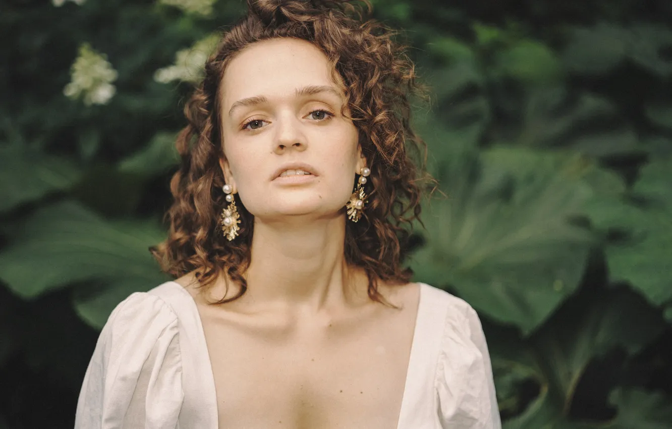 Photo wallpaper girl, portrait, curly, Vladimir Baklenev