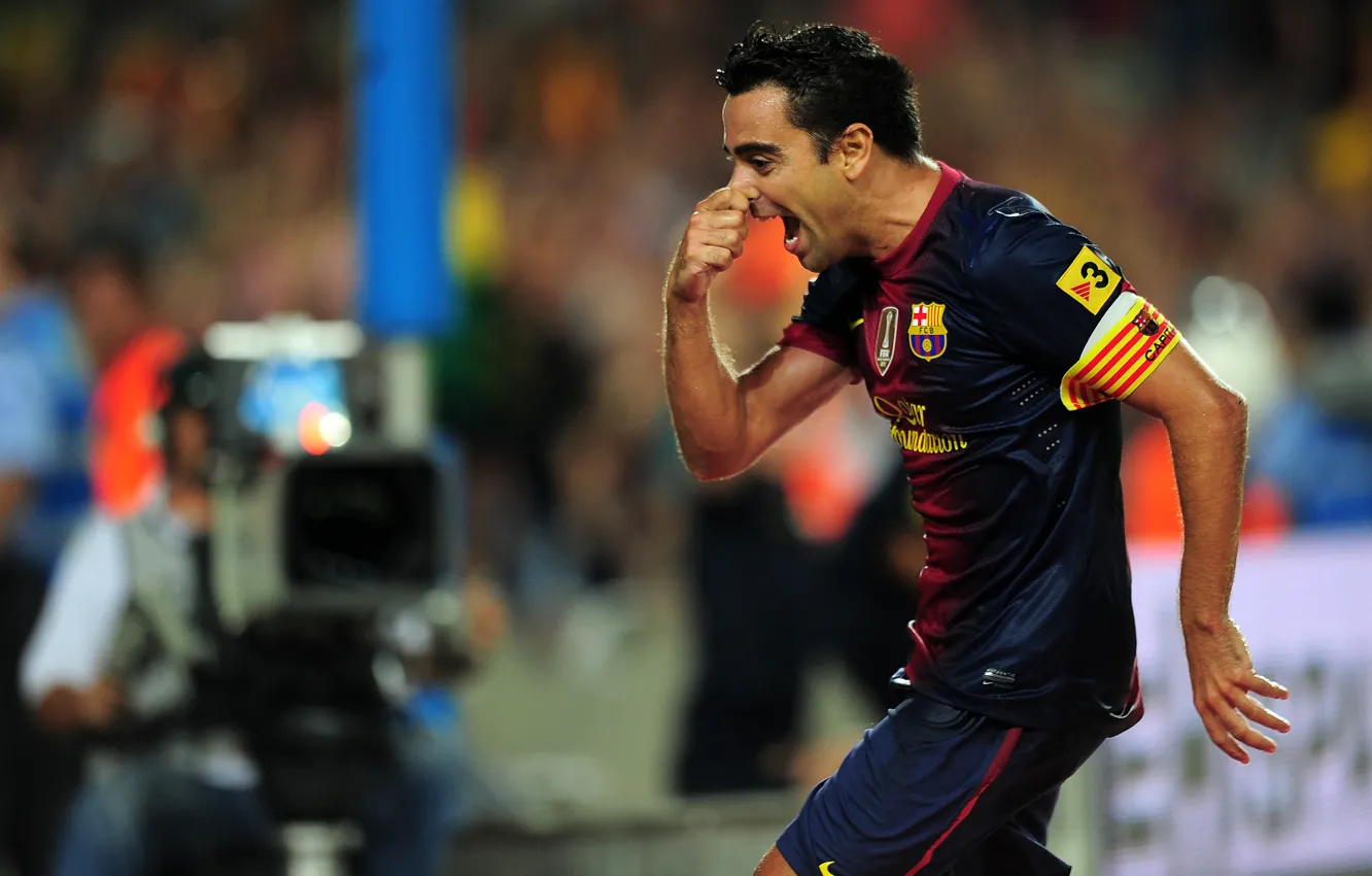 Photo wallpaper captain, Spain, player, football, Barcelona, Javi, Leopard, Barcelona