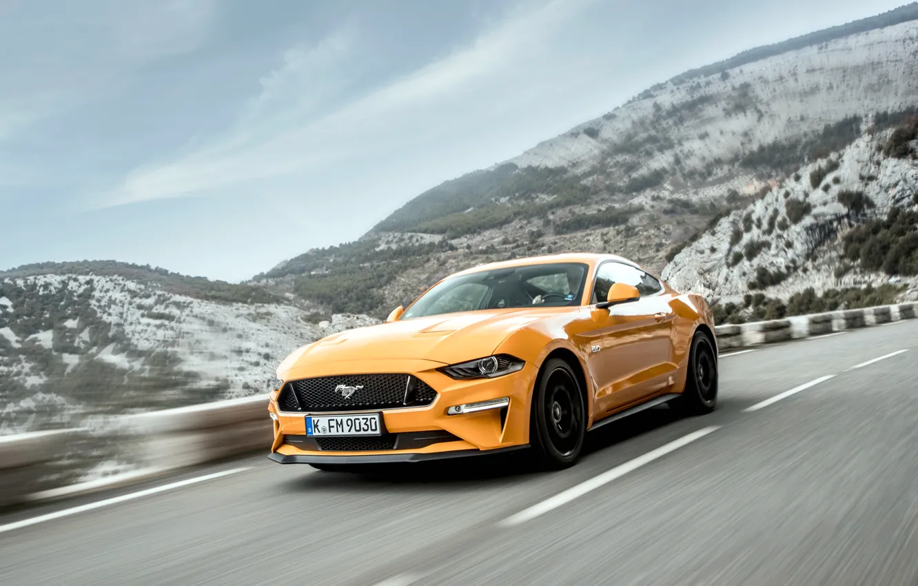 Photo wallpaper speed, Ford, Fastback, Mustang GT