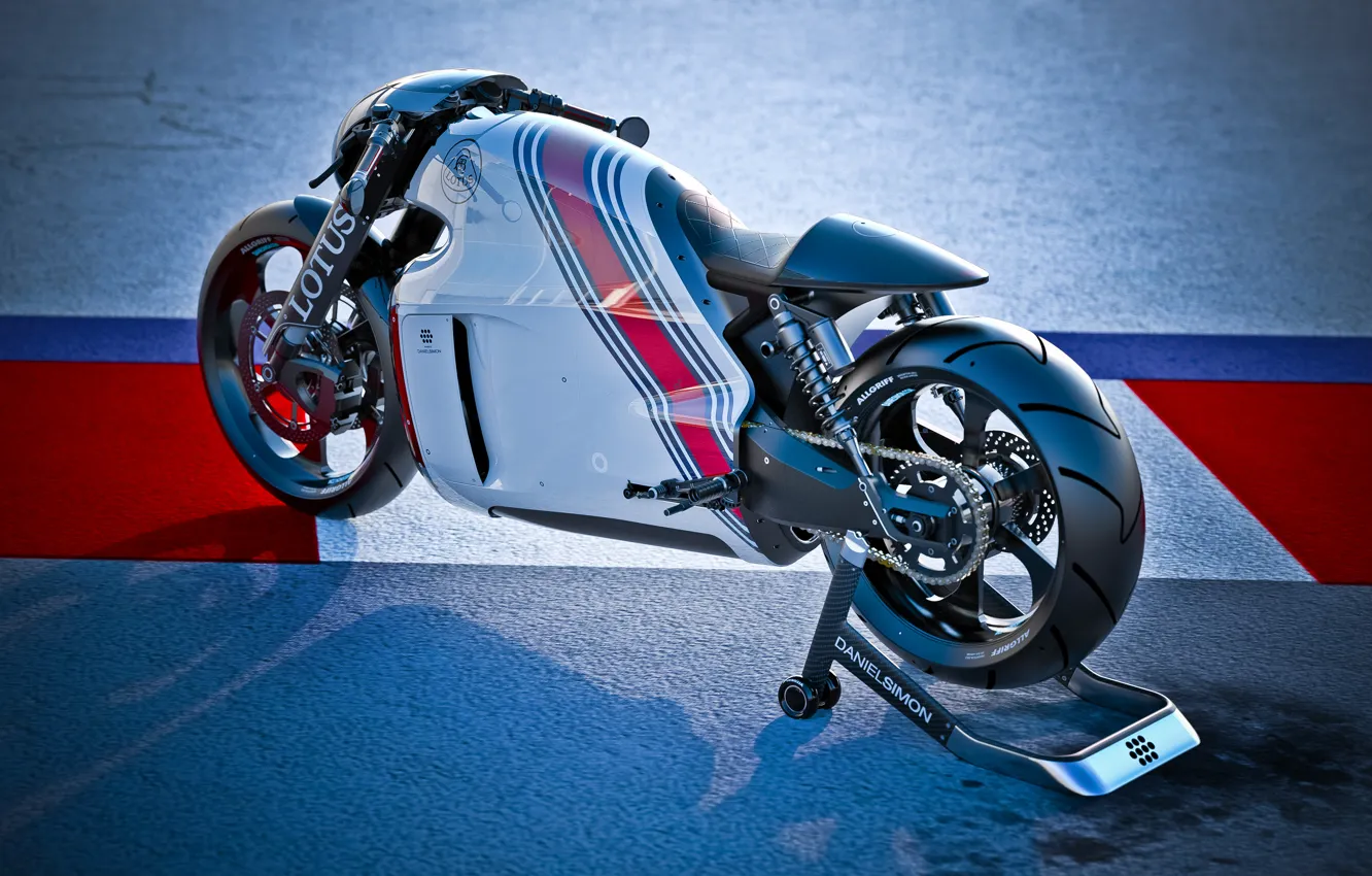 Photo wallpaper motorcycle, Lotus, bike, render, Lotus C-01