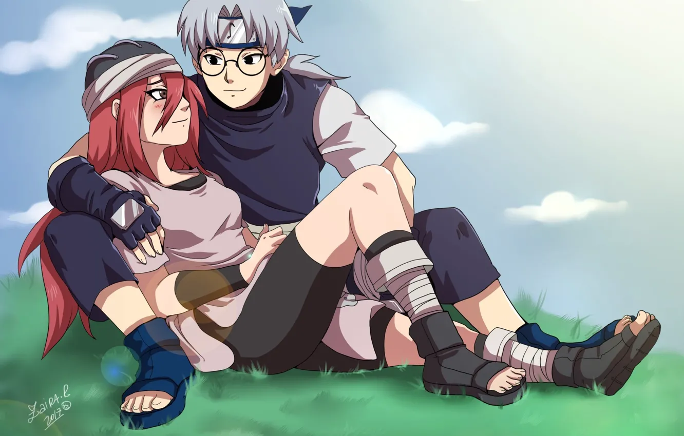 Photo wallpaper girl, romance, guy, Naruto, Kabuto