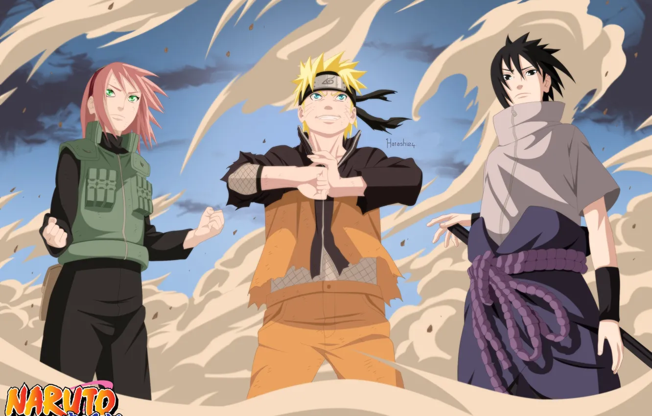 Photo wallpaper Naruto, Naruto, team 7