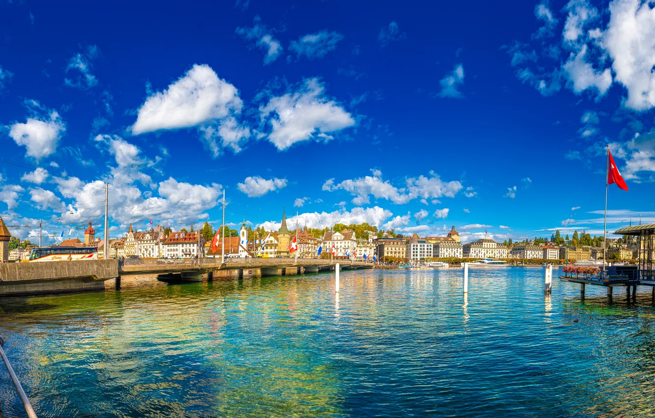 Photo wallpaper lake, Switzerland, Luzern