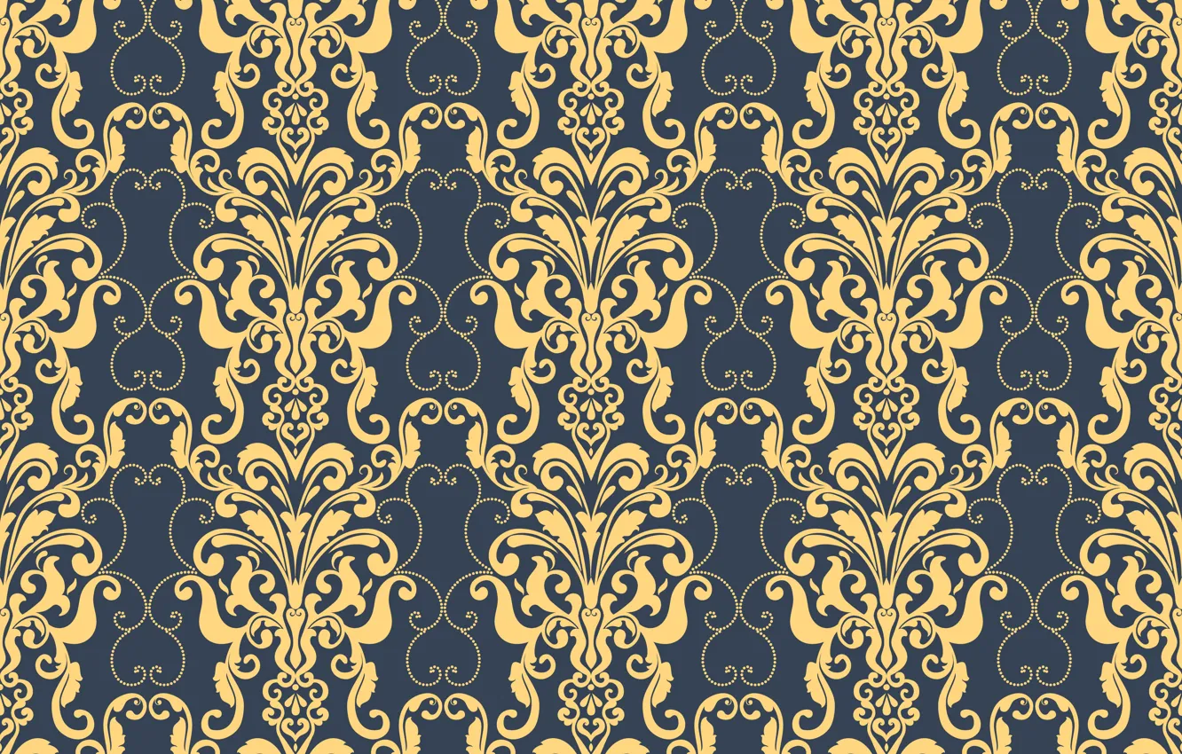 Photo wallpaper blue, retro, background, pattern, ornament, style, vintage, ornament