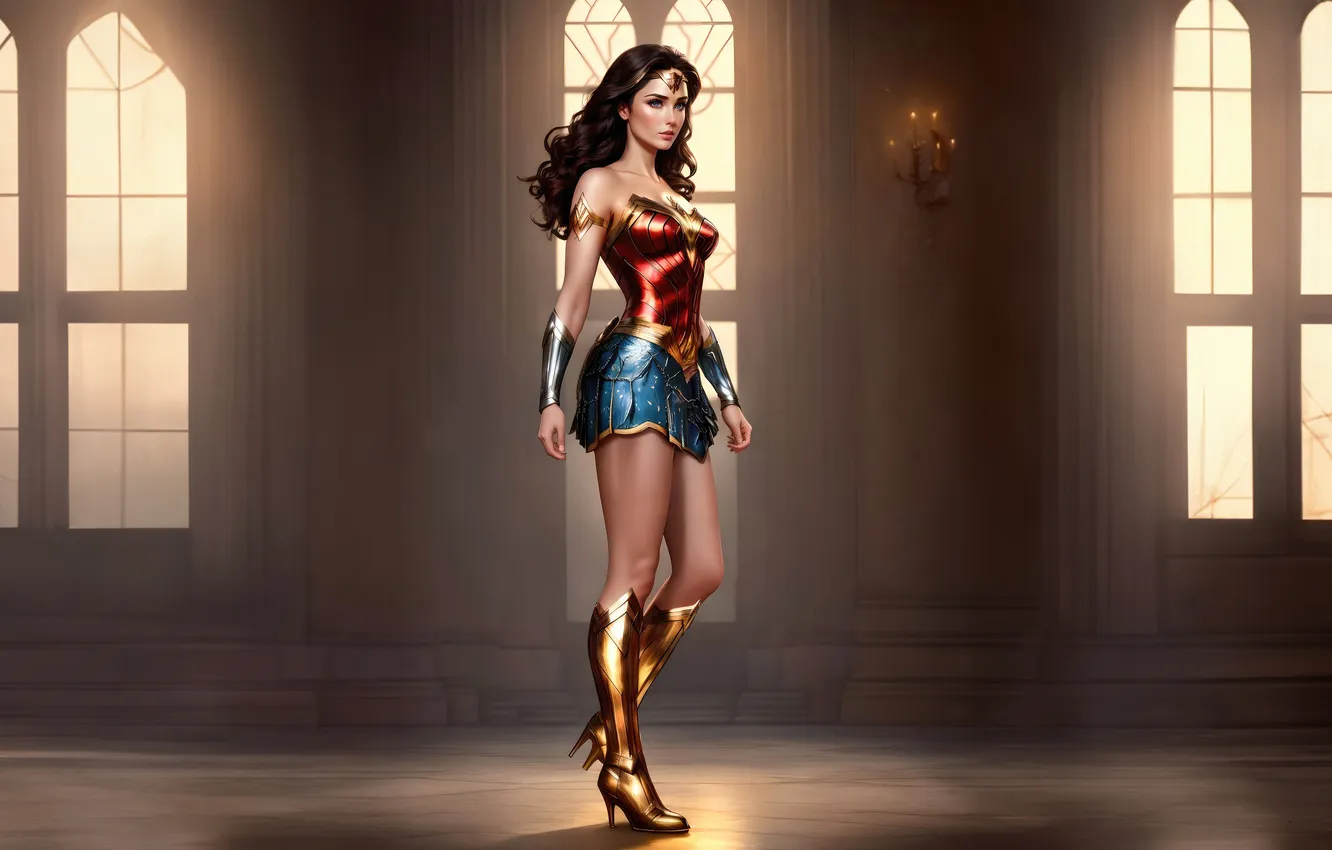 Photo wallpaper wonder woman, warrior, iconic, amazonian