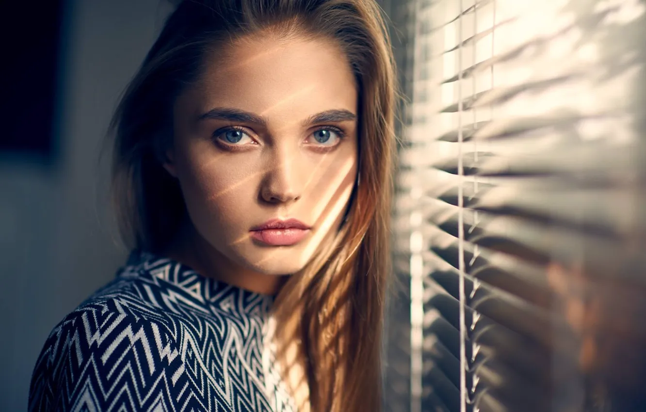 Photo wallpaper look, close-up, model, portrait, makeup, hairstyle, brown hair, beauty