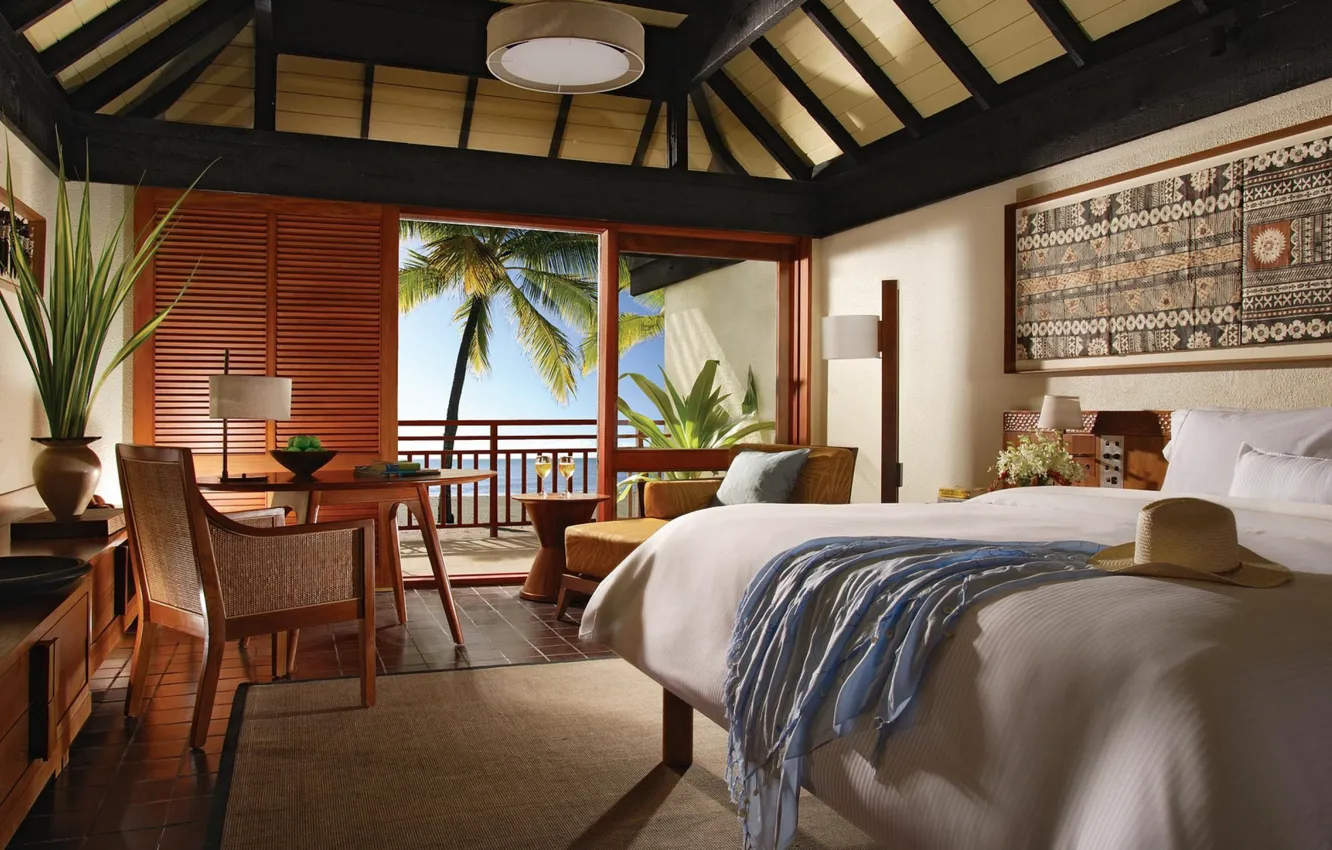 Photo wallpaper design, style, Villa, interior, Bungalow, bedroom