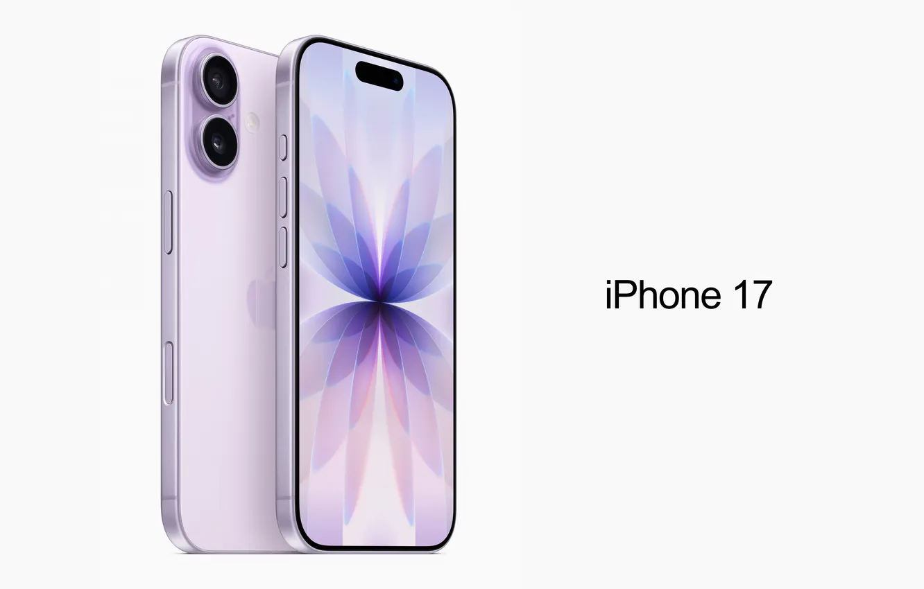 Photo wallpaper iPhone, apple, light background, smartphone, smartphones, 2025, iPhone 17