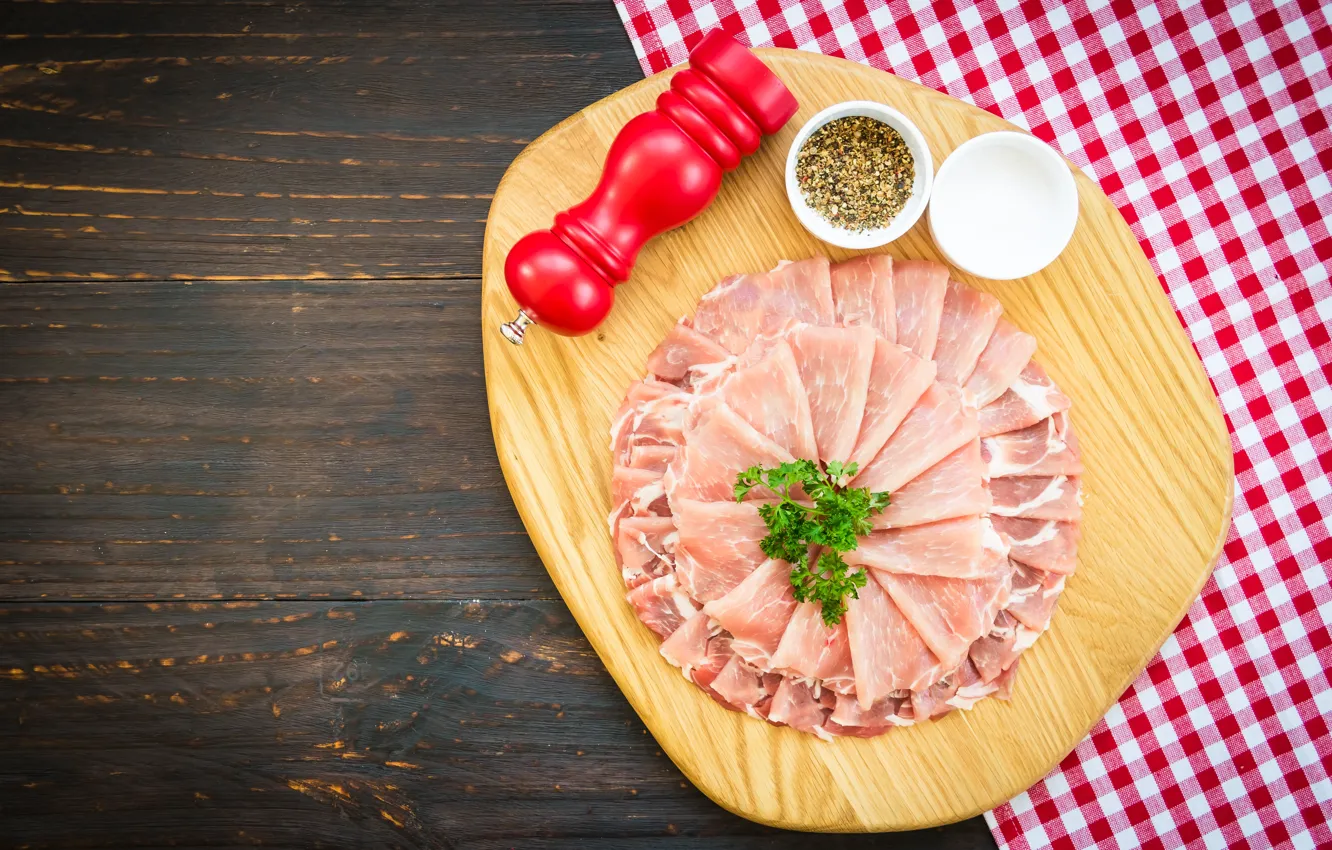 Photo wallpaper spices, meat, pepper, meats