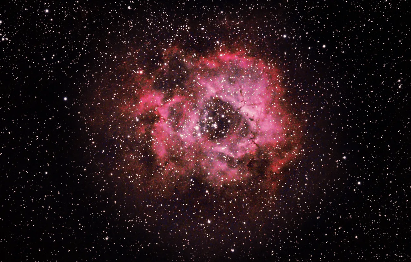 Photo wallpaper space, nebula, stars, rosetta nebula