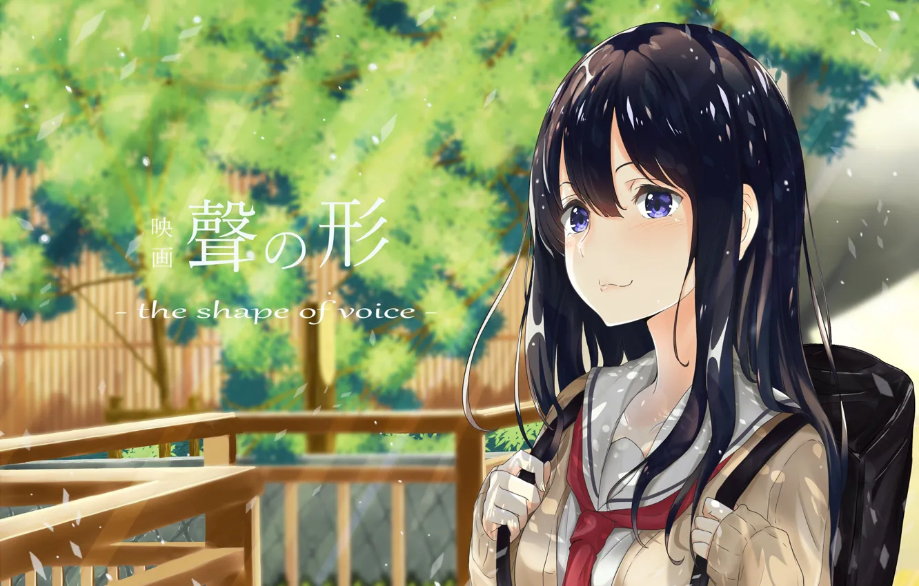 Photo wallpaper anime, girl, 2016, Form voice, A silent voice, You No Katachi
