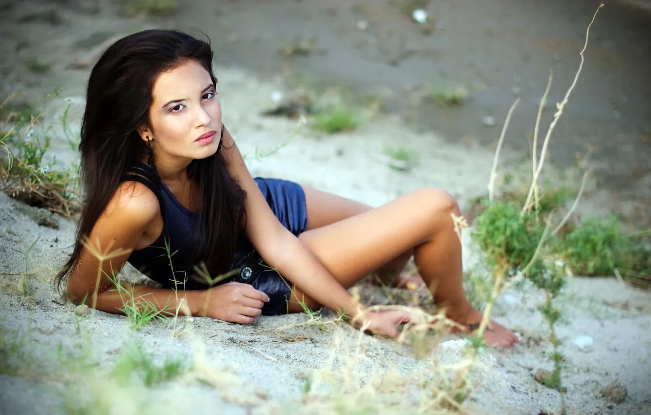 Photo wallpaper look, girl, background