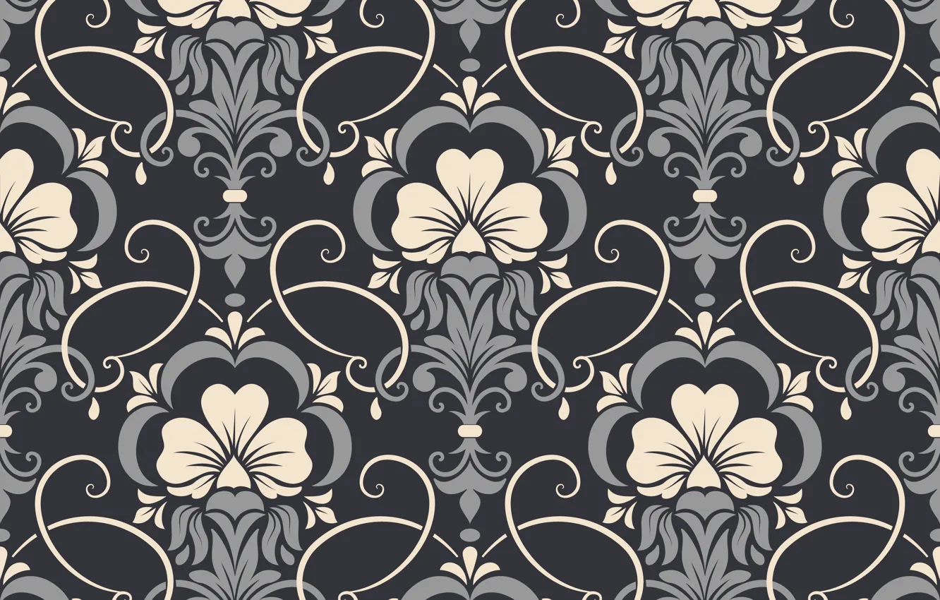Photo wallpaper flowers, background, pattern, vector, texture, texture, background, pattern