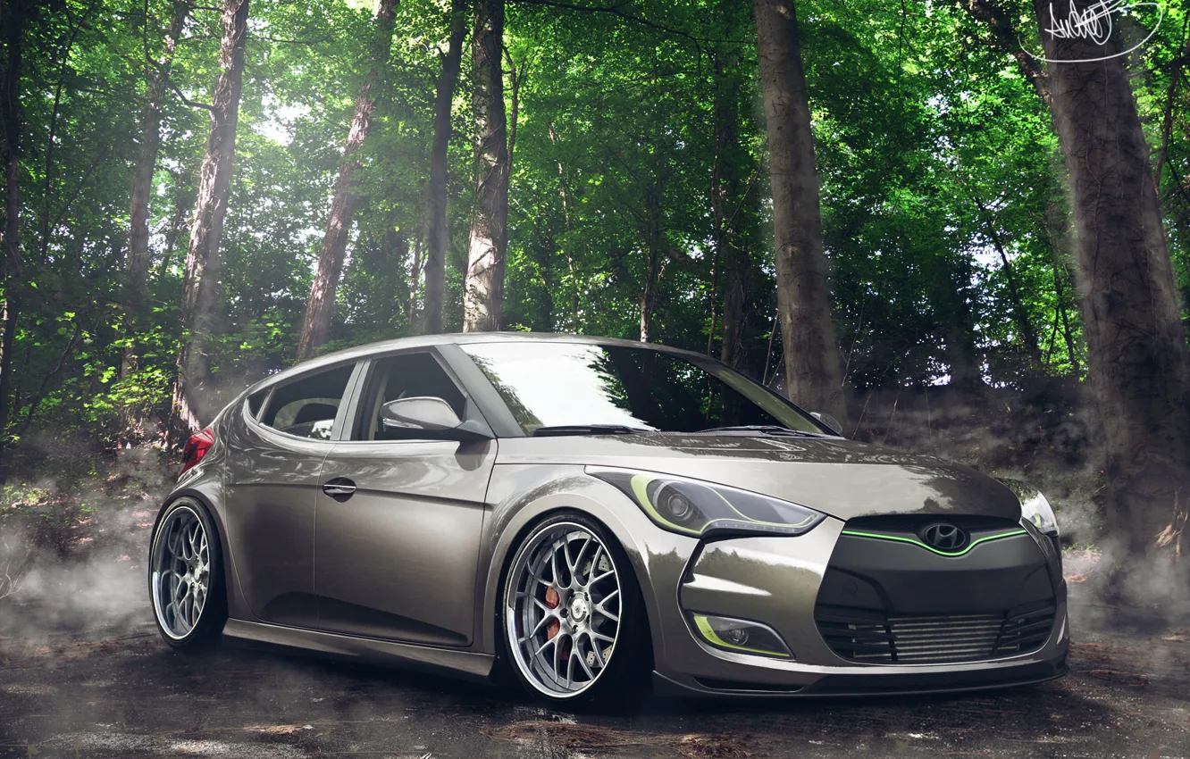 Photo wallpaper Hyundai, Tuning, Veloster, by Asoares