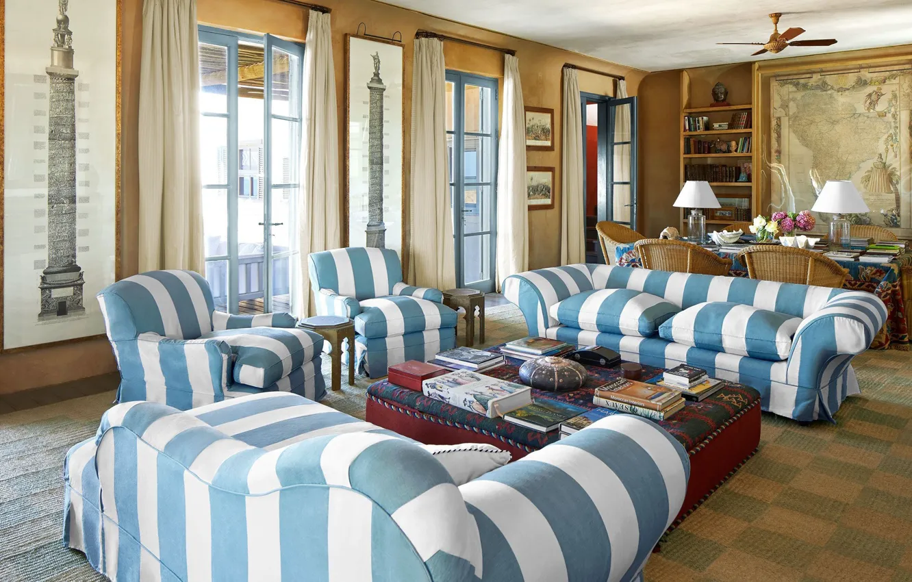 Photo wallpaper design, style, interior, library, living room