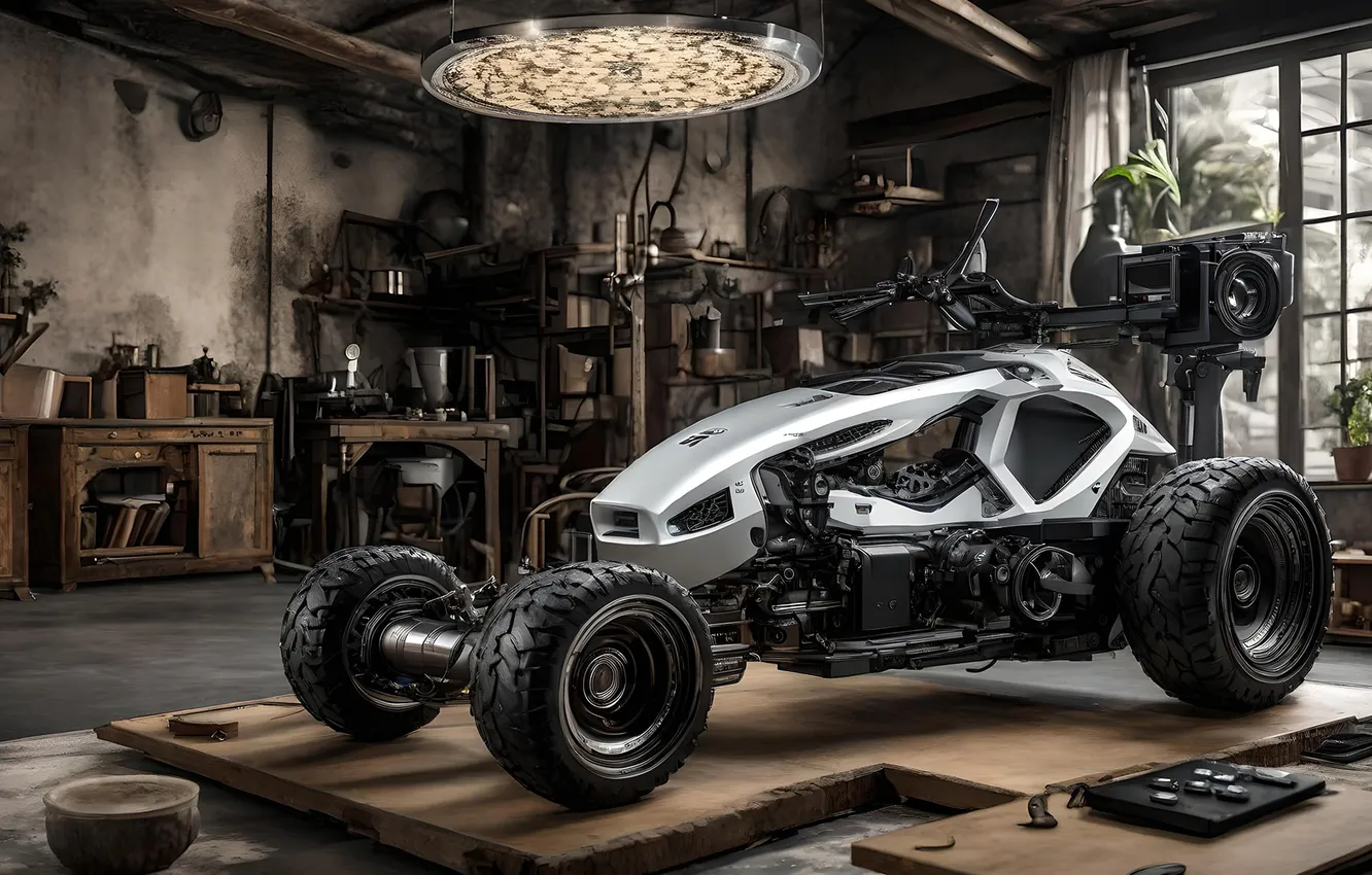 Photo wallpaper machine, workshop, Rover