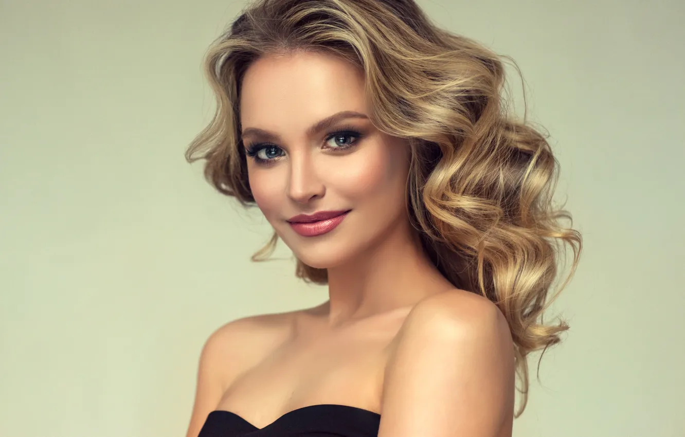 Photo wallpaper face, smile, hair, portrait, makeup, shoulders, edwardderule