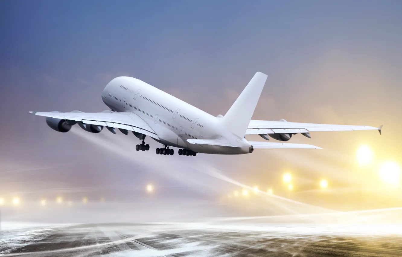 Photo wallpaper flight, the plane, transport, the air