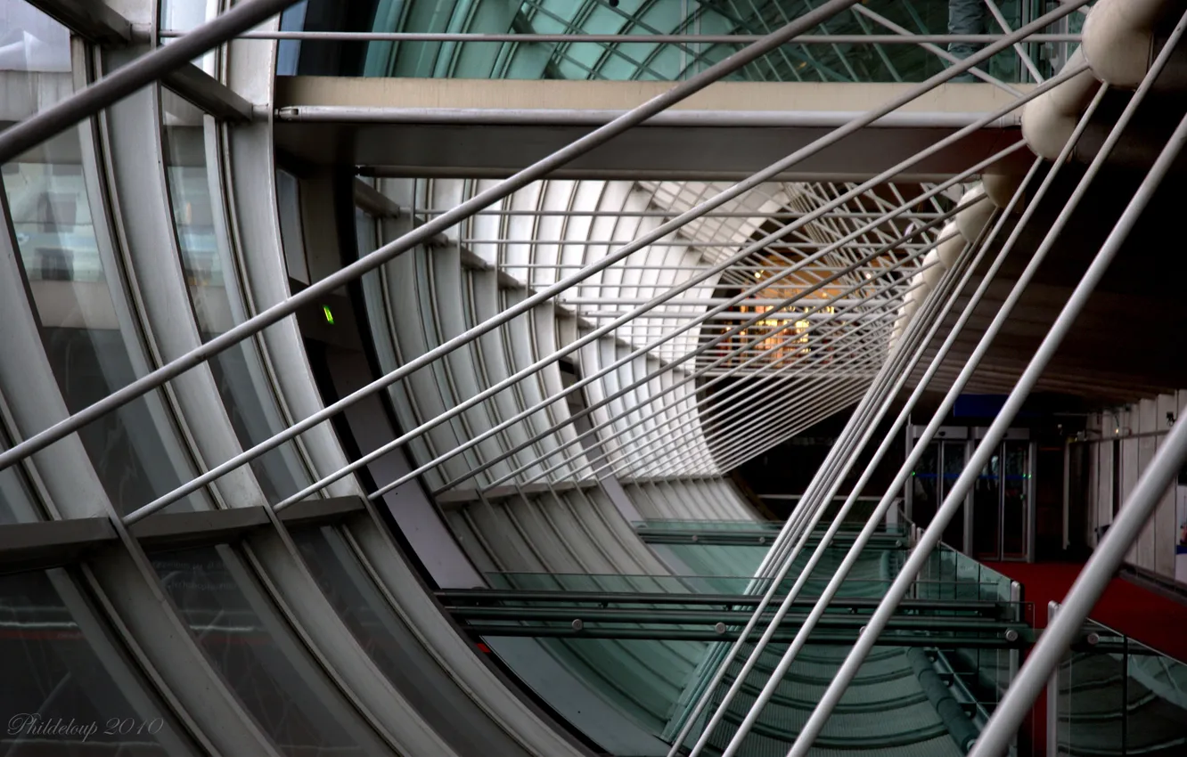 Photo wallpaper glass, design, photo, architecture, picture, metal, image, beam