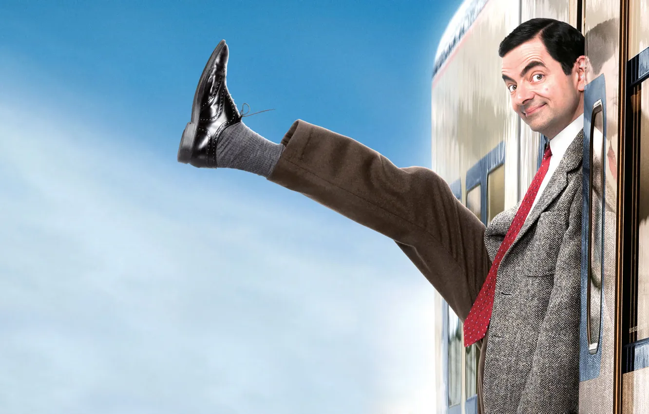 Photo wallpaper holidays, train, film, mr.bean