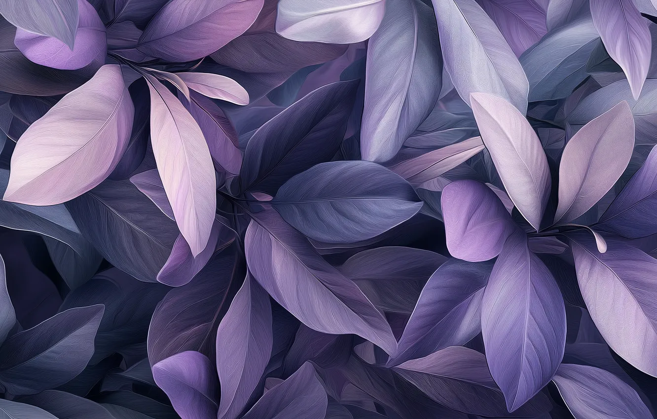 Photo wallpaper purple, leaves, branches, vegetation, plant, texture, banner, a lot