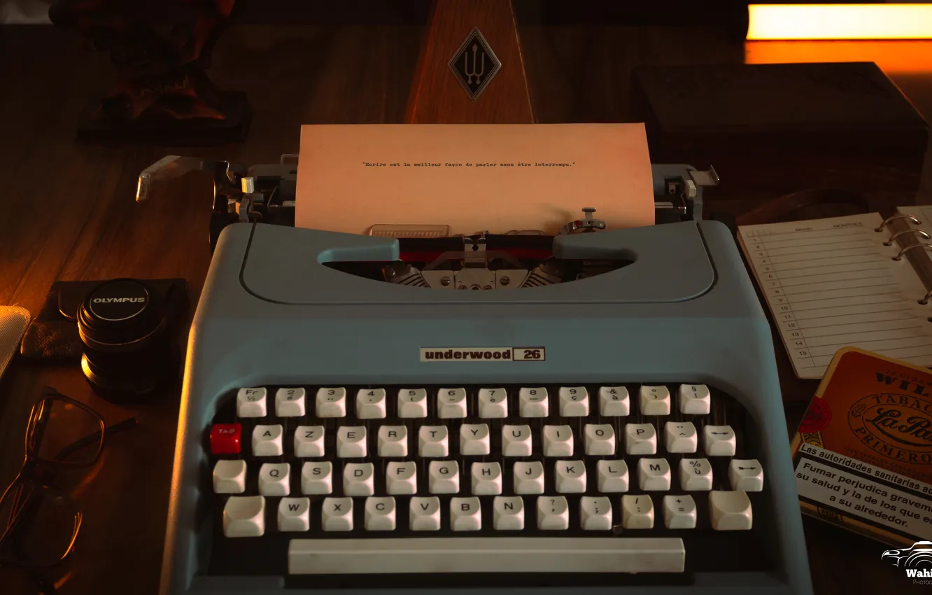 Photo wallpaper vintage, mood, Algeria, underwood, typewriter, Belghit Wahid