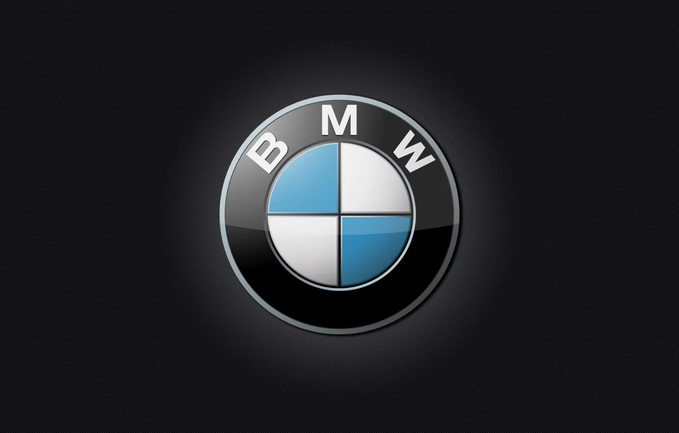 Photo wallpaper machine, logo, BMW, carbon