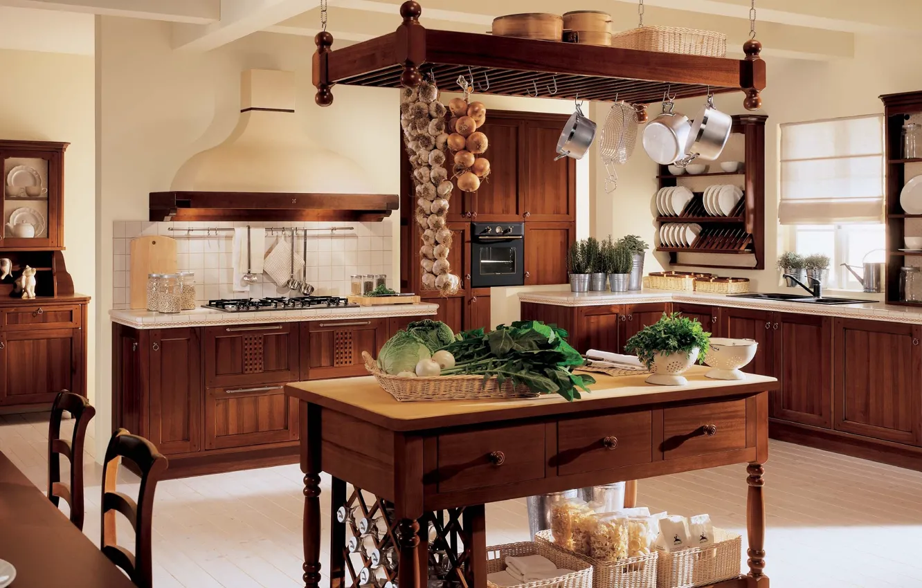 Photo wallpaper design, style, room, Villa, interior, kitchen