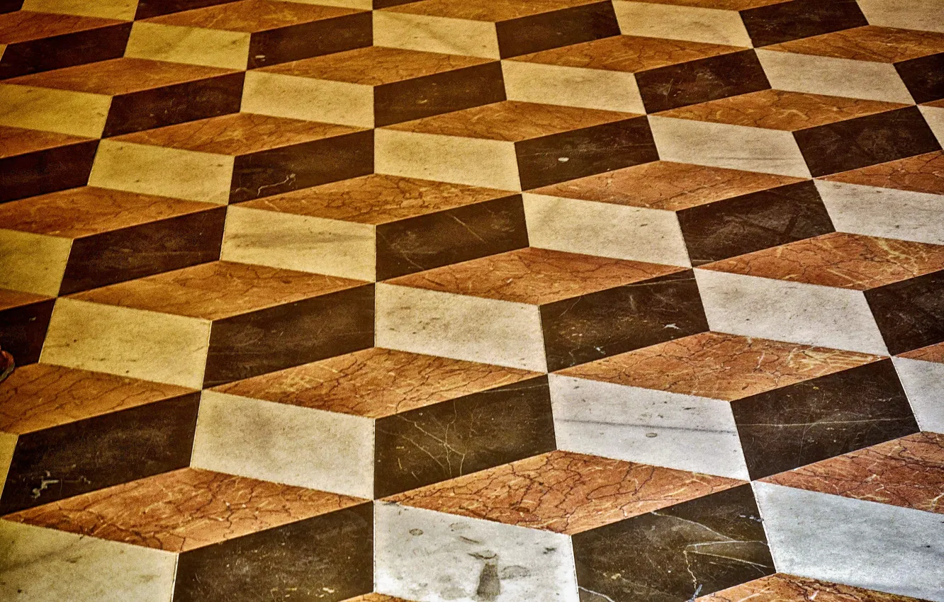 Photo wallpaper texture, squares, steps
