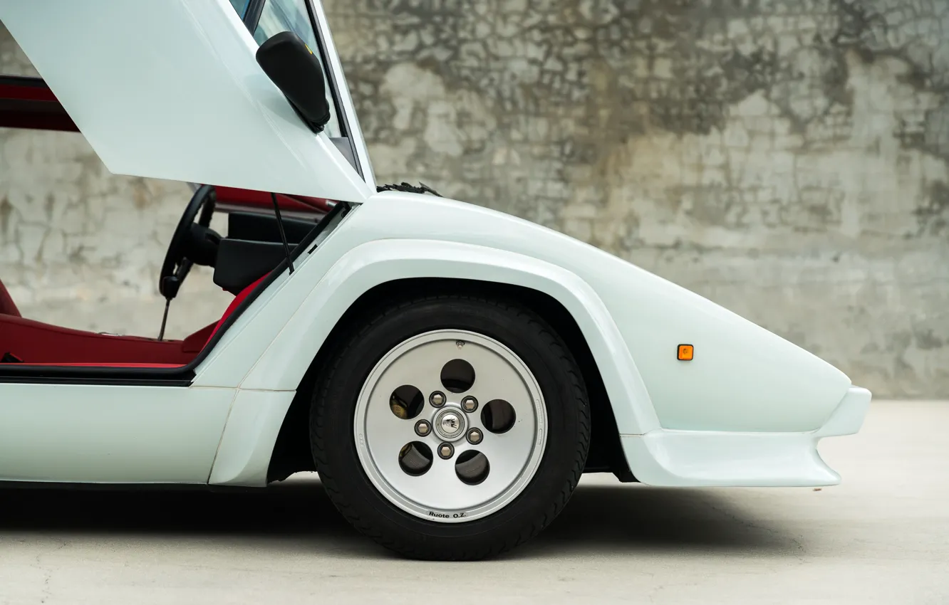 Photo wallpaper Lamborghini, wheel, Countach, Lamborghini Countach 5000QV, Lambo doors