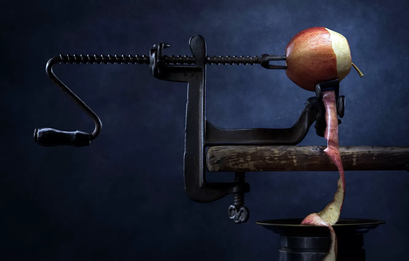 Photo wallpaper background, apples, devices