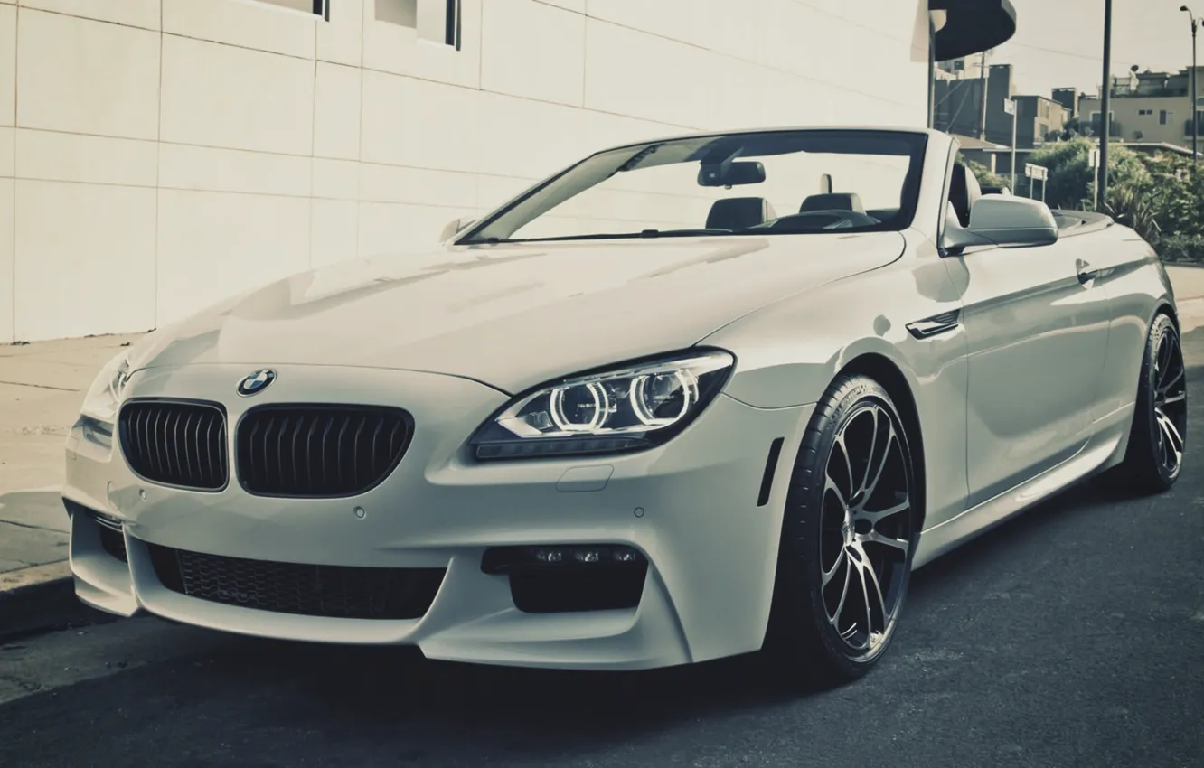 Photo wallpaper white, Roadster, BMW, before, 650i