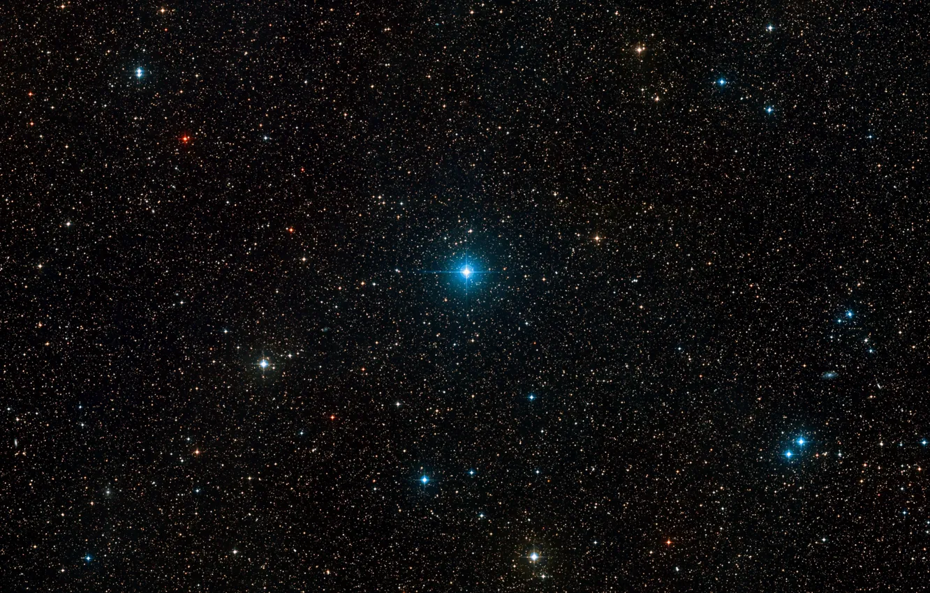 Photo wallpaper Star, Stars, Black hole, Digitized Sky Survey 2, Triple star system, DSS 2, Wide-field view, …