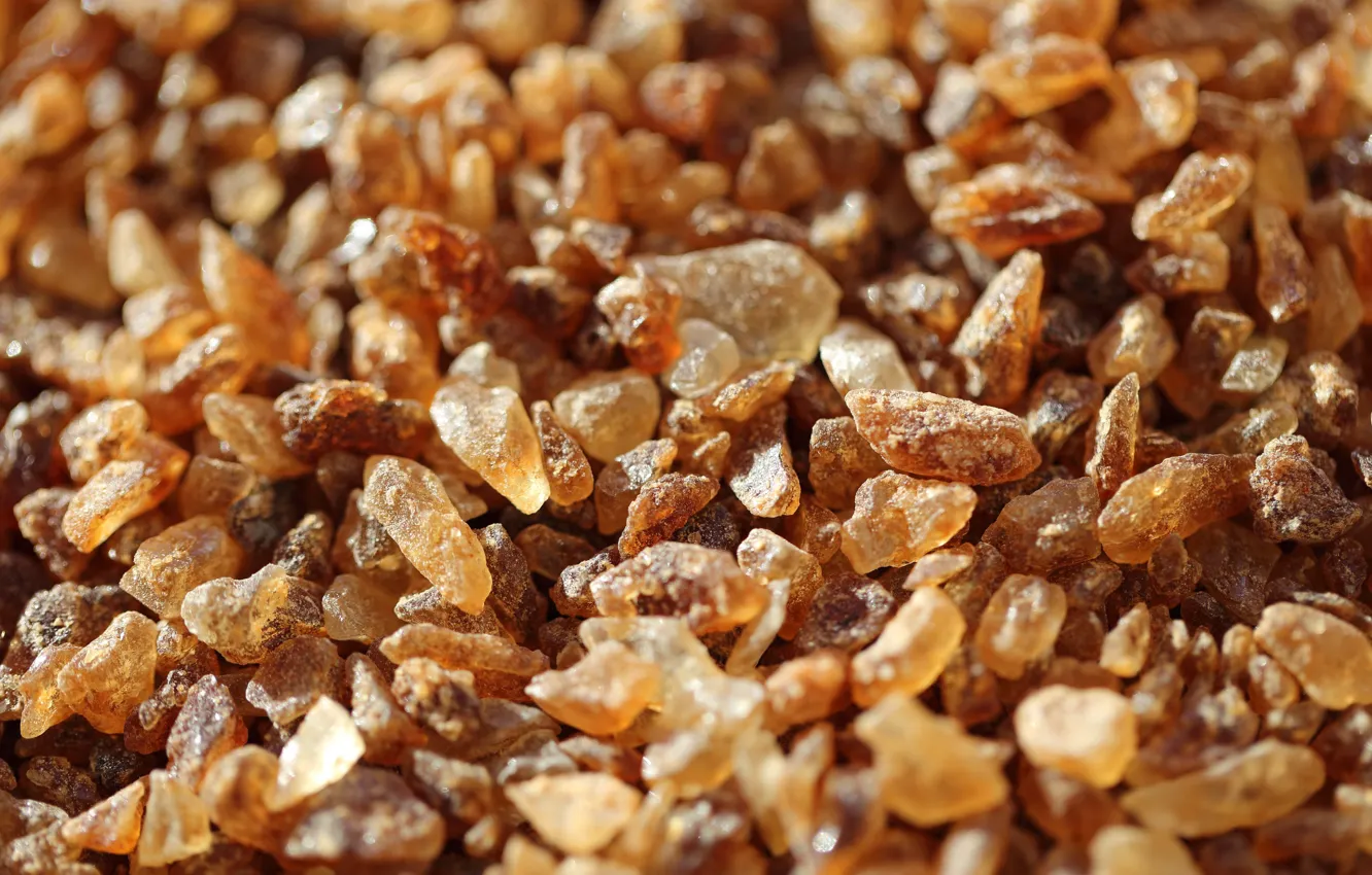 Photo wallpaper macro, texture, sugar, crystals, brown sugar