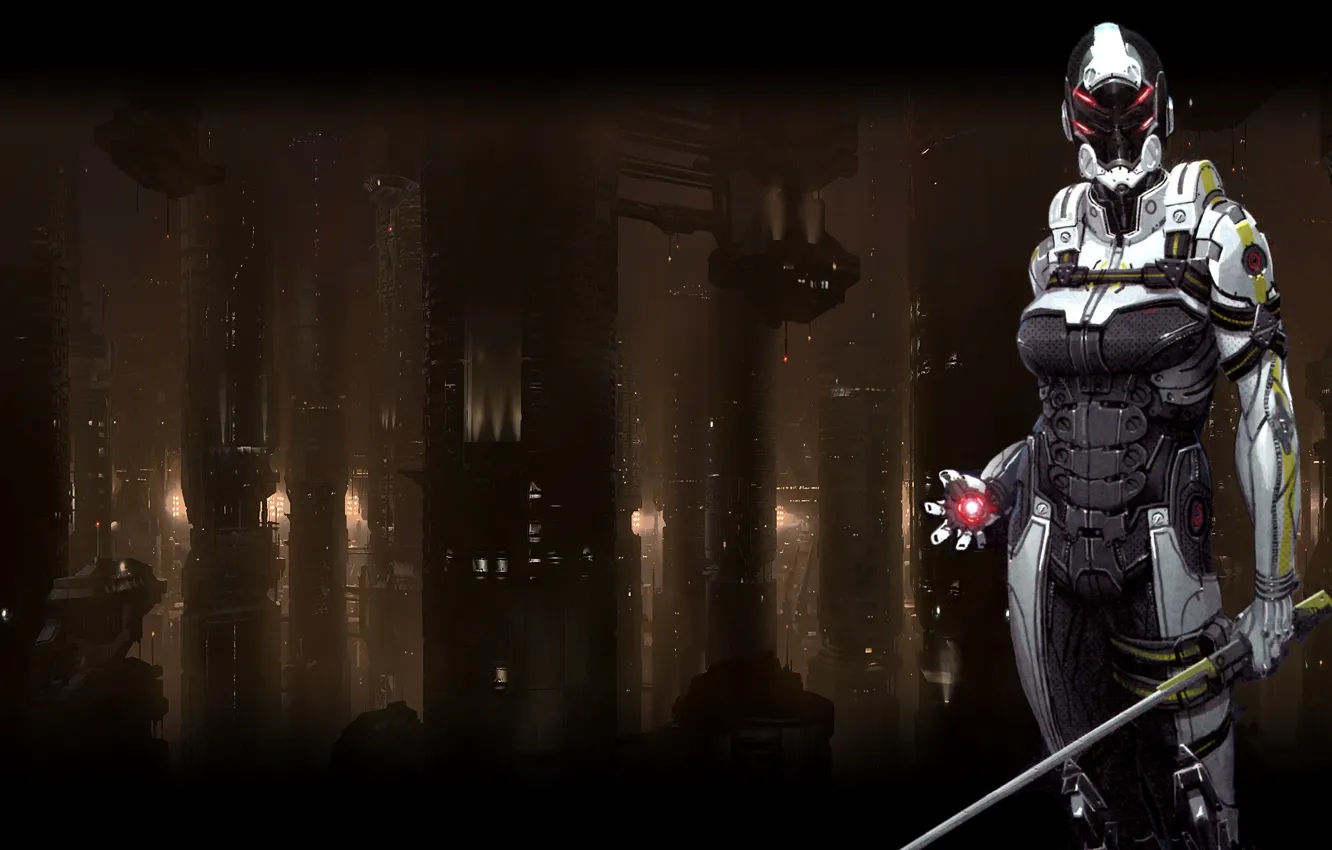 Photo wallpaper mass effect 3, bioware, samurai, samuraya