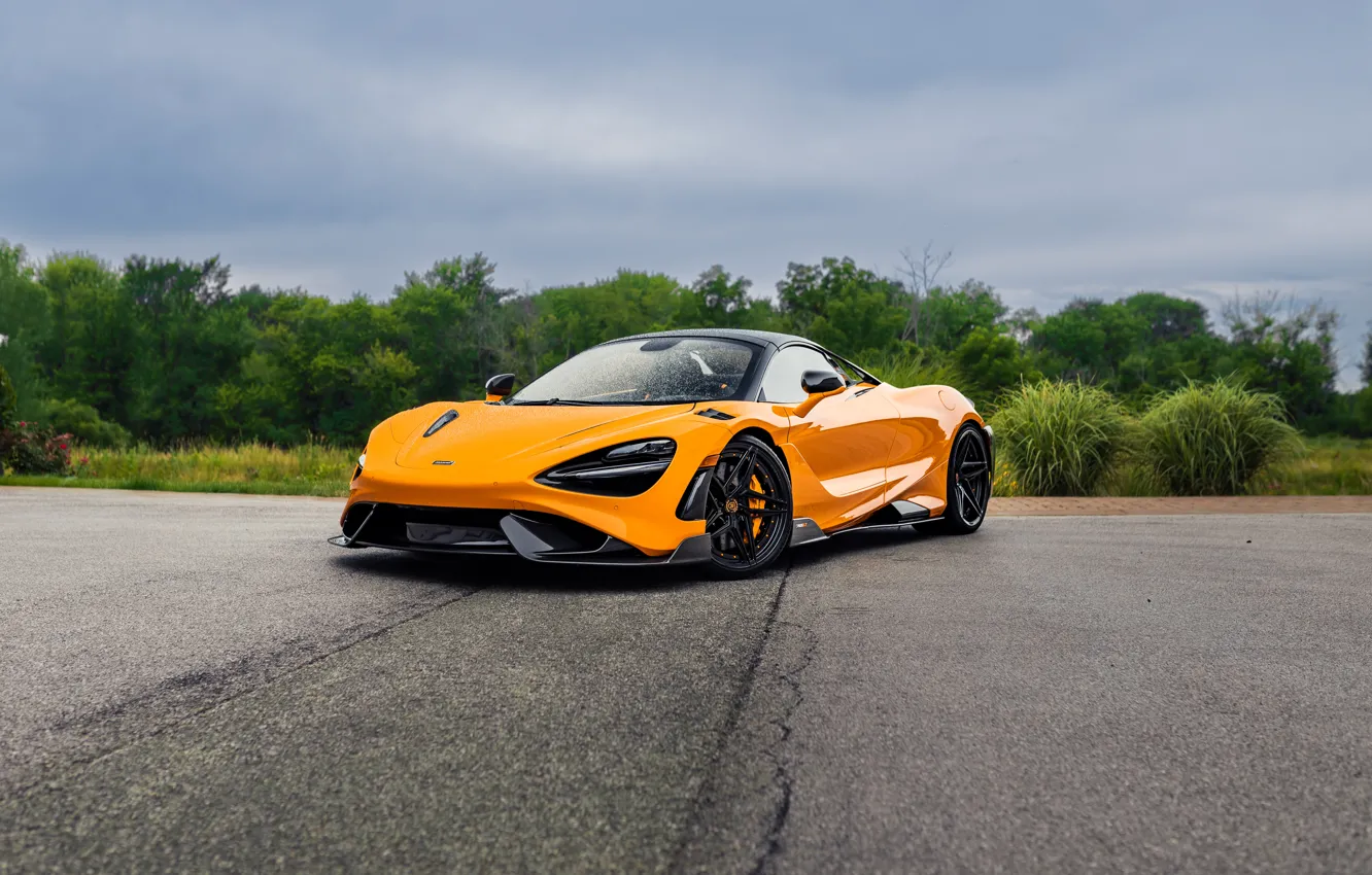 Photo wallpaper Orange, Mclaren, 765LT