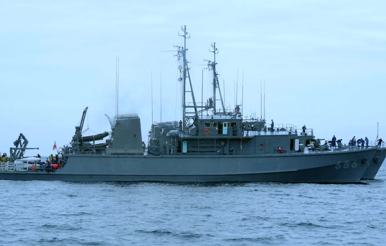 Photo wallpaper Japan, minesweeper, Ukushima, MSC-686