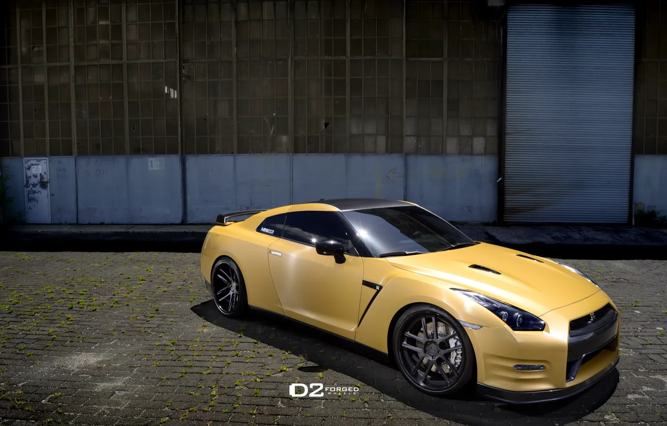 Photo wallpaper GTR, NISSAN, FORGED, GOLD