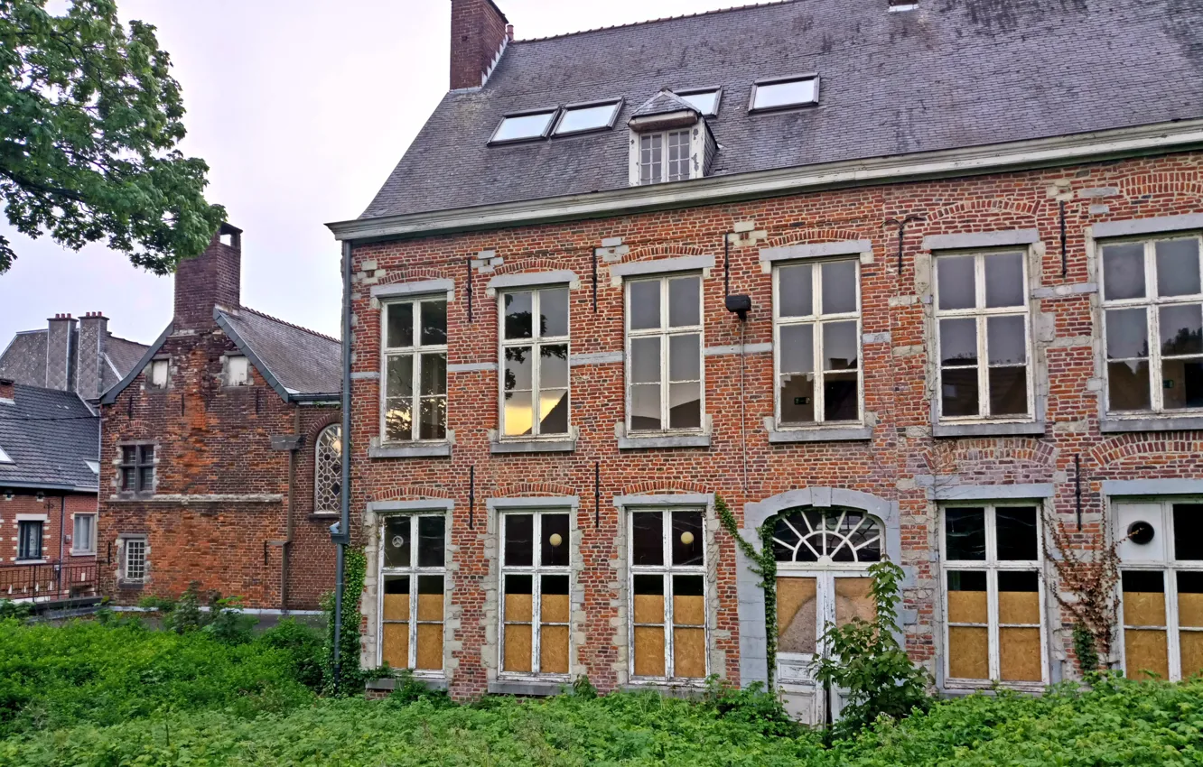 Photo wallpaper City, House, Nature, Beautiful, Landscape, view, Old, Belgium