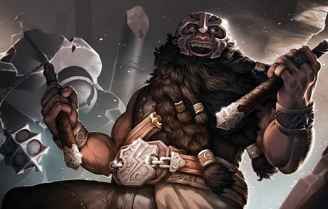 Photo wallpaper night, weapons, man