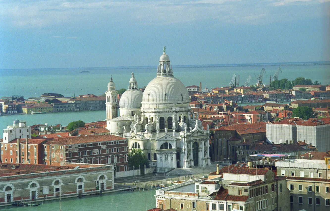 Photo wallpaper Italy, panorama, Venice, Cathedral, Basilica, Santa Maria della Salute