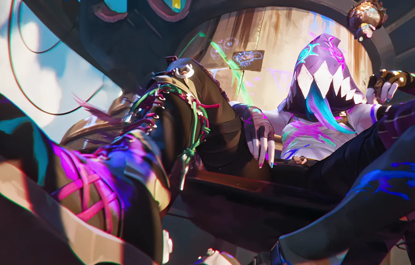 Photo wallpaper wallpaper, anime, League of Legends, Jinx, Arcane