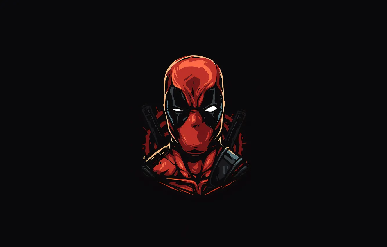 Photo wallpaper art, marvel, Deadpool, face