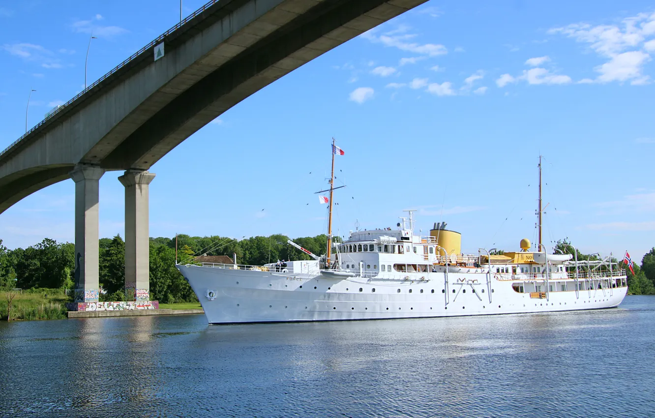 Photo wallpaper yacht, Norway, The Royal Navy, KS Norge