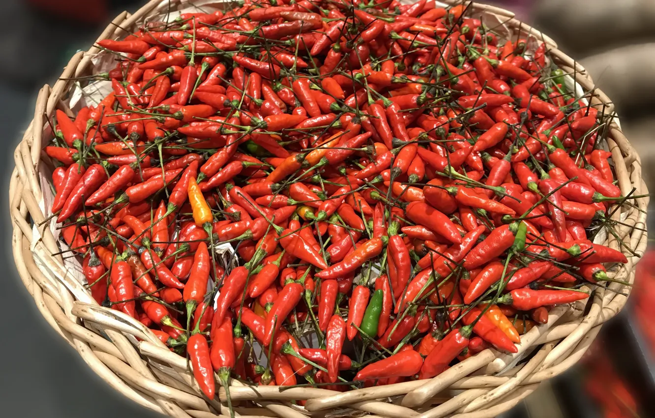 Photo wallpaper background, food, pepper, Very Hot