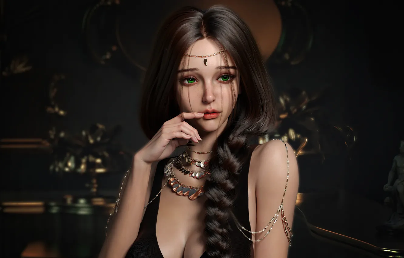 Photo wallpaper girl, anime, art