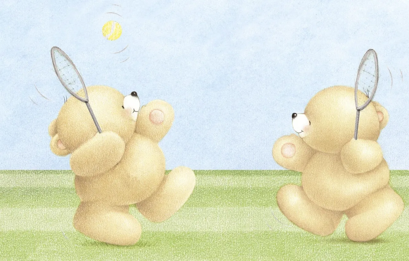Photo wallpaper summer, mood, the game, art, bear, children's, Forever Friends Deckchair bear