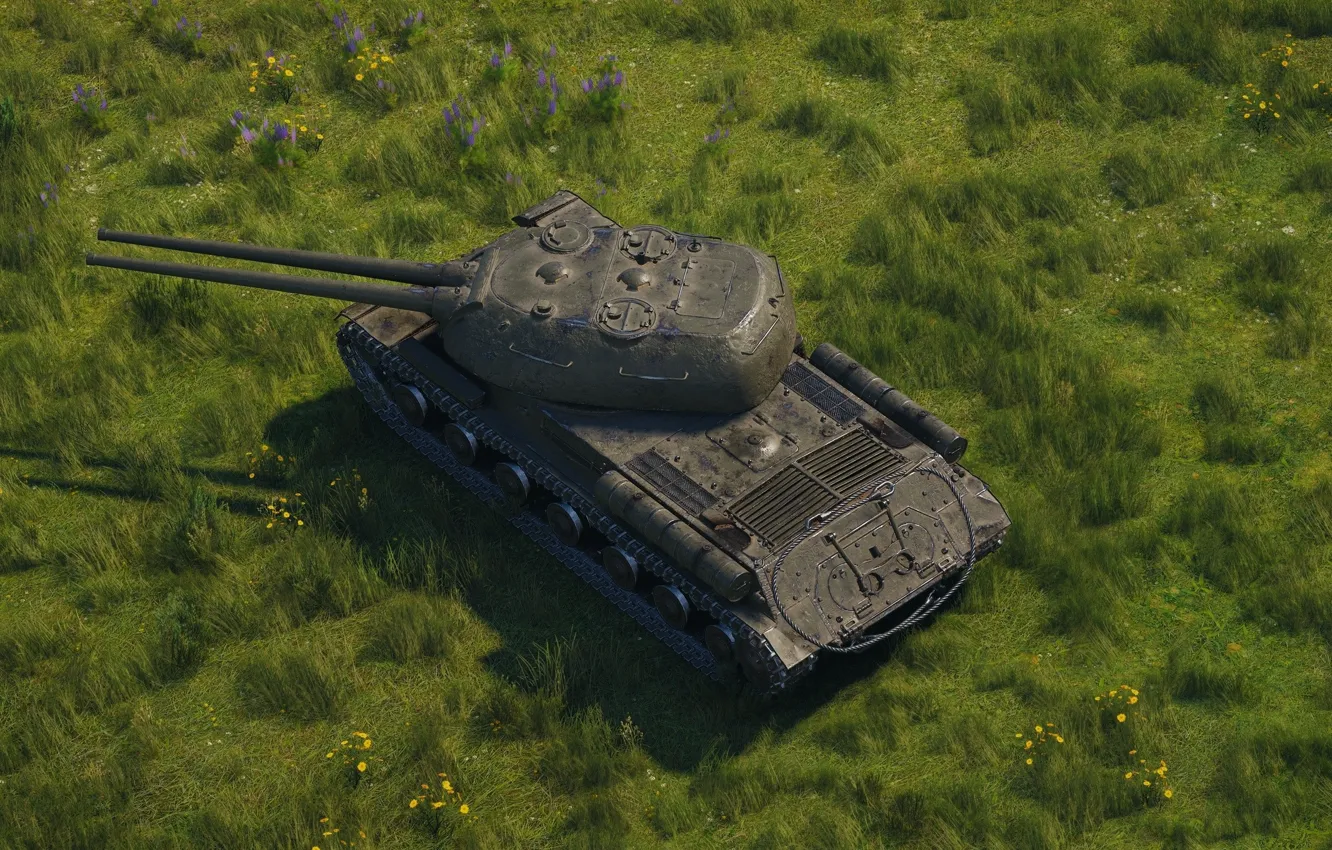 Photo wallpaper World of Tanks, Soviet heavy tank, IP-2-II, Two guns