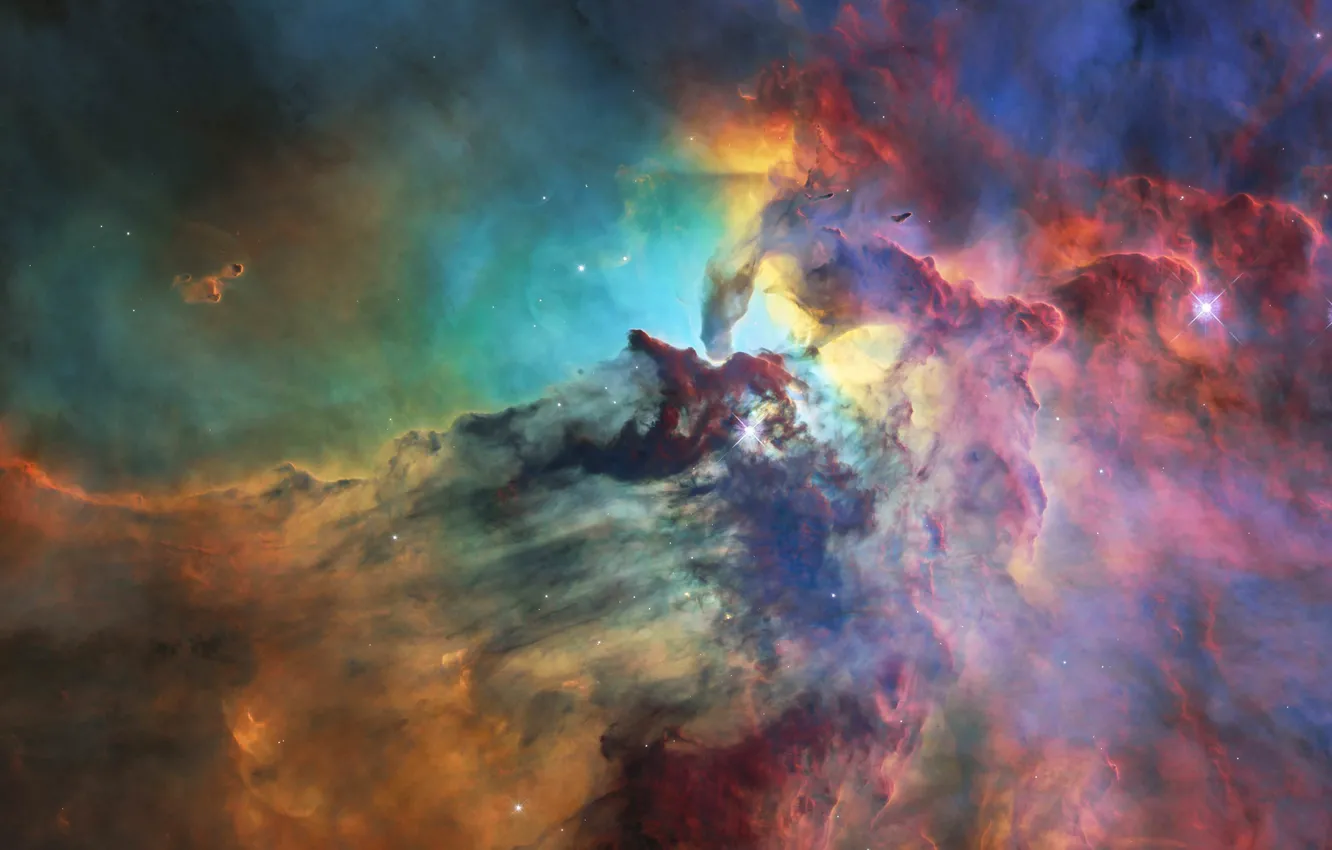 Photo wallpaper space, nebula, stars